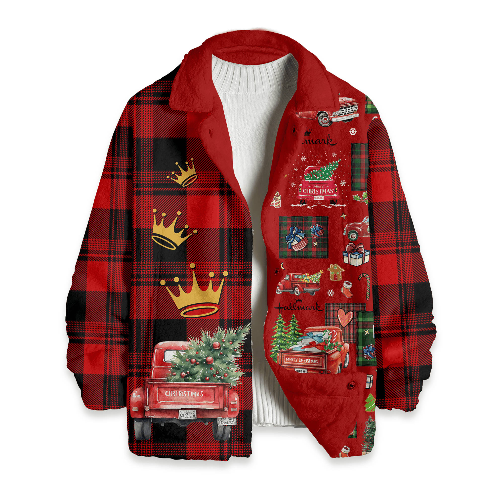 Hallmark Christmas Style Fleece Jacket For Fans