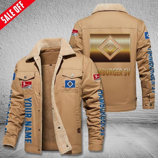 Hamburger SV Bundesliga Style Fleece Thermal Cotton Jacket For Fans