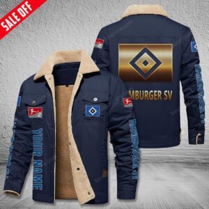 Hamburger SV Bundesliga Style Fleece Thermal Cotton Jacket For Fans