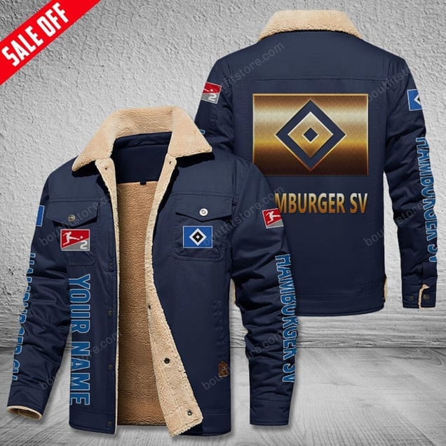Hamburger SV Bundesliga Style Fleece Thermal Cotton Jacket For Fans
