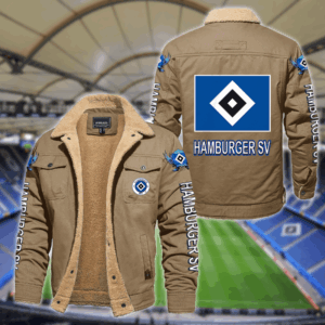 Hamburger SV Bundesliga Style Fleece Thermal Cotton Jacket For Fans
