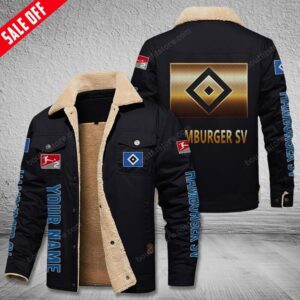 Hamburger SV Bundesliga Style Fleece Thermal Cotton Jacket For Fans
