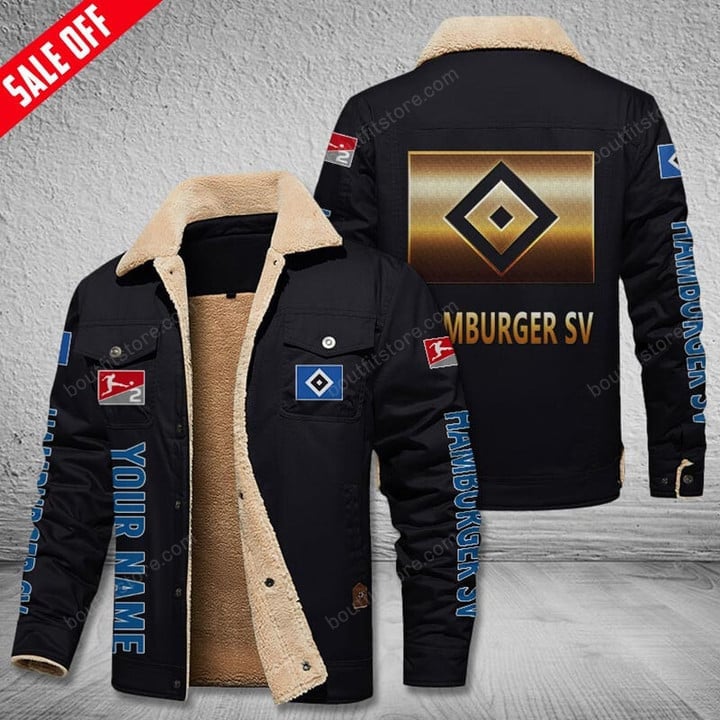 Hamburger SV Bundesliga Style Fleece Thermal Cotton Jacket For Fans