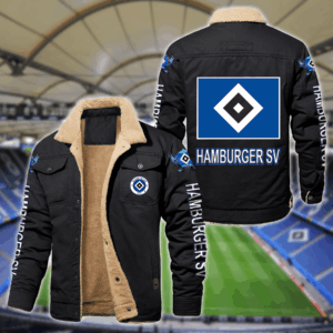 Hamburger SV Bundesliga Style Fleece Thermal Cotton Jacket For Fans