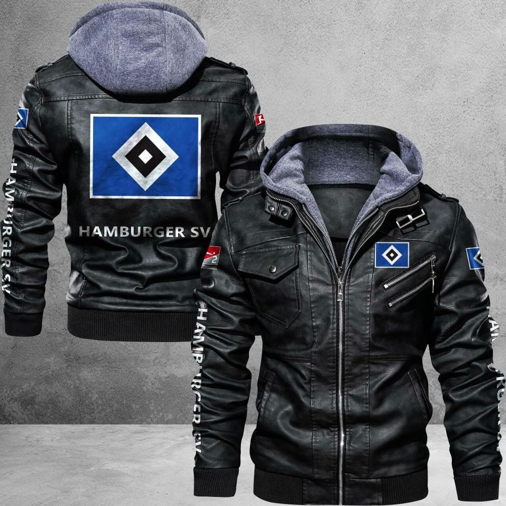 Hamburger SV Bundesliga Style Leather Jacket For Fans