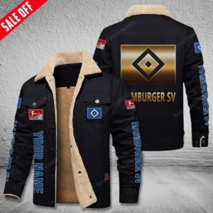 Hamburger SV II Bundesliga Style Fleece Thermal Cotton Jacket For Fans