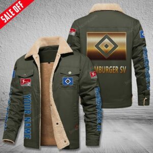 Hamburger SV II Bundesliga Style Fleece Thermal Cotton Jacket For Fans