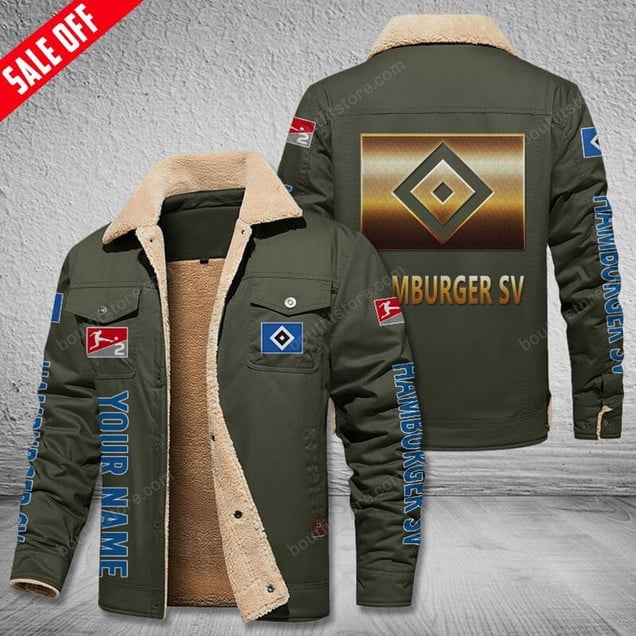 Hamburger SV II Bundesliga Style Fleece Thermal Cotton Jacket For Fans