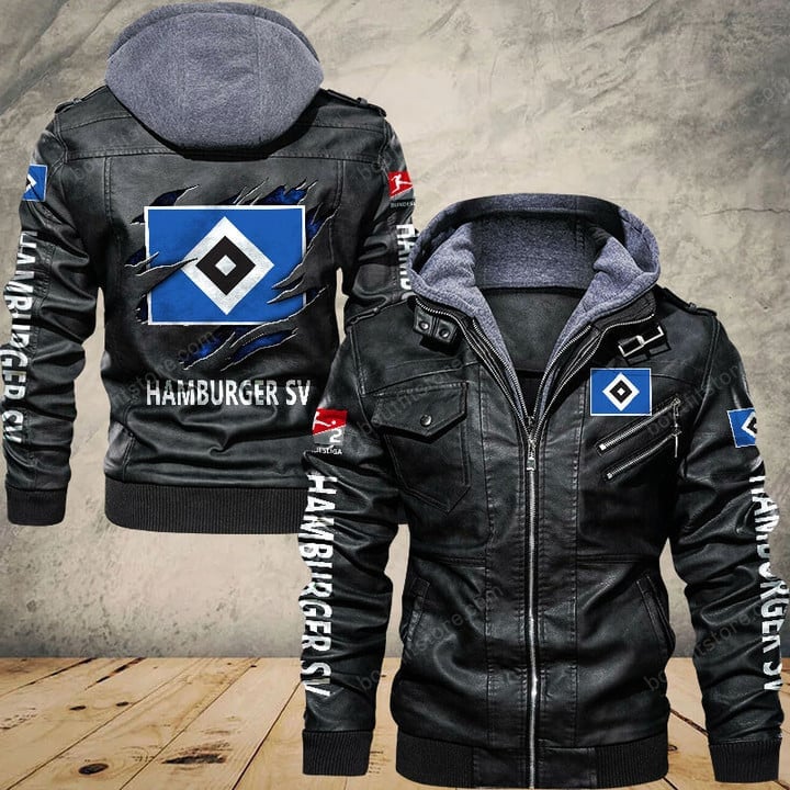 Hamburger SV II Bundesliga Style Leather Jacket For Fans