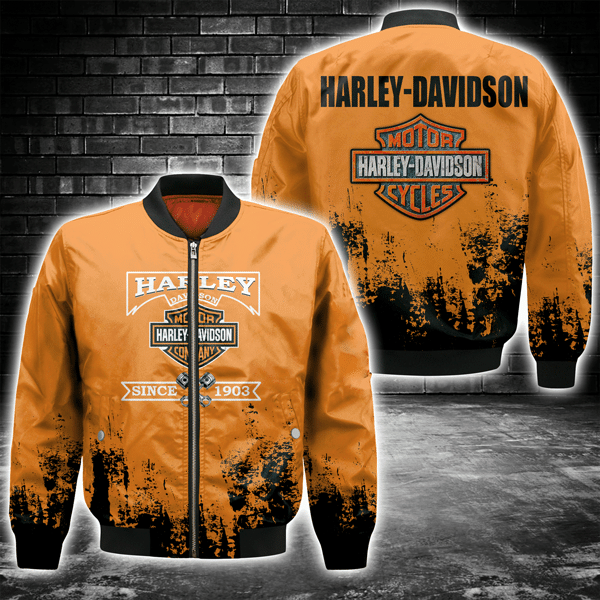 Harley-Davidson Car Style Bomber Jacket For Fans