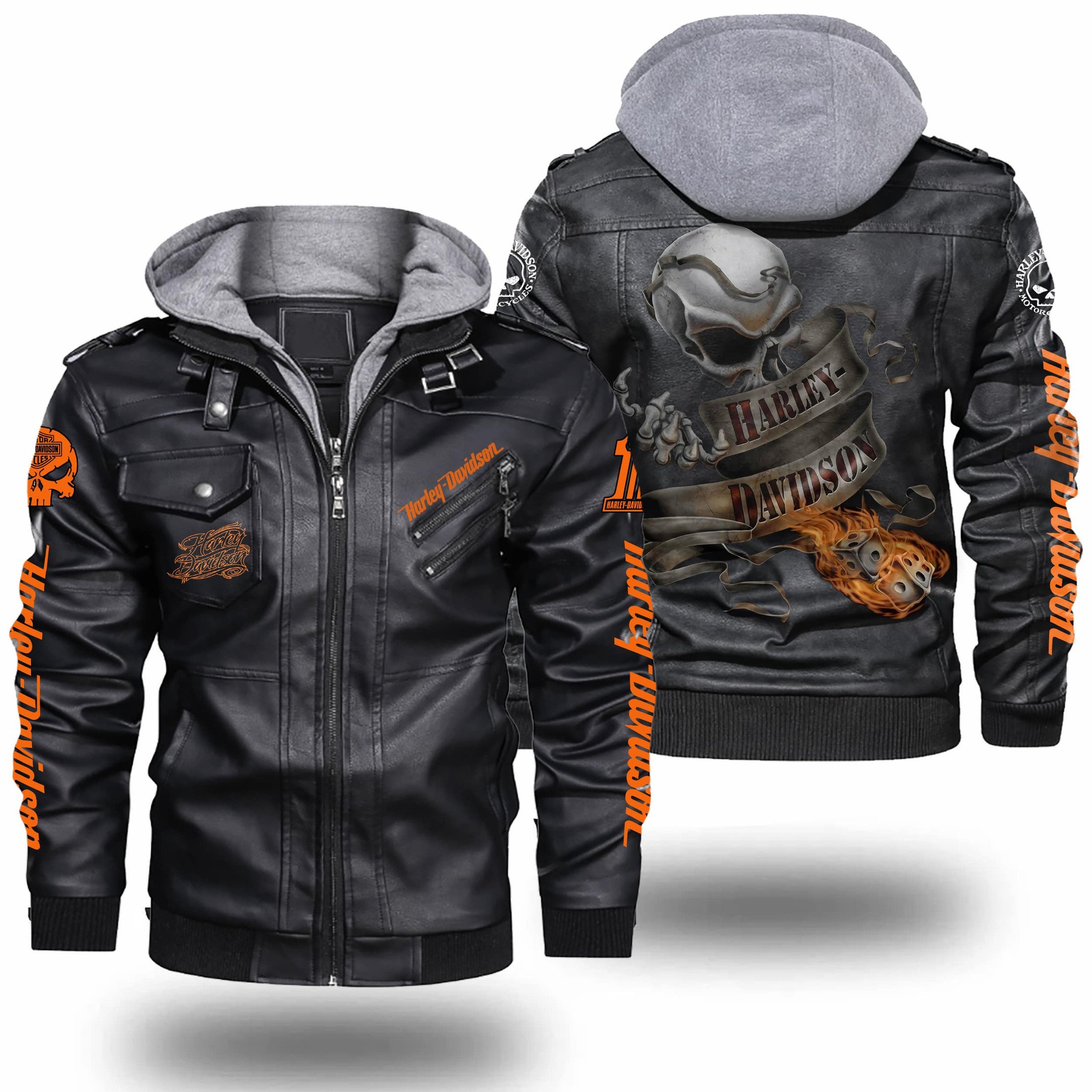 Harley-Davidson Car Style Leather Jacket For Fans