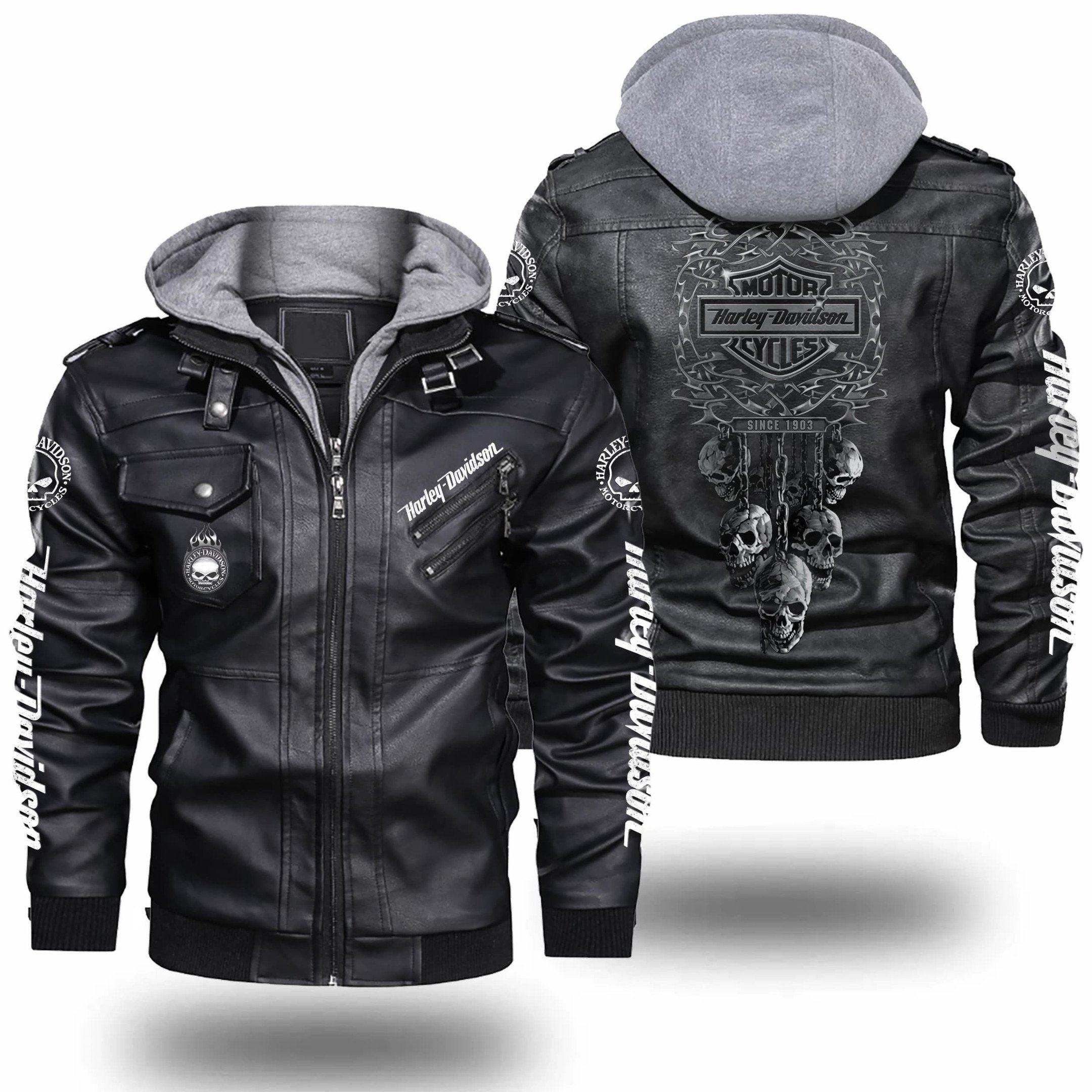 Harley-Davidson Car Style Leather Jacket For Fans