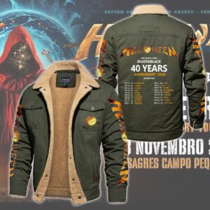 Helloween Music Style Fleece Thermal Cotton Jacket For Fans