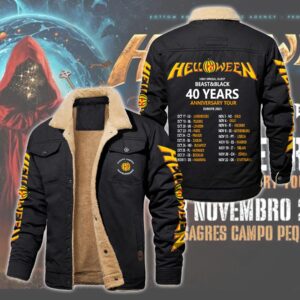 Helloween Music Style Fleece Thermal Cotton Jacket For Fans