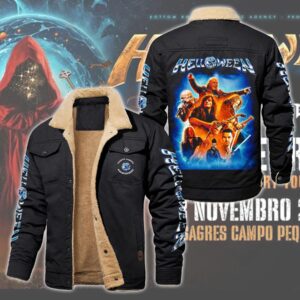 Helloween Music Style Fleece Thermal Cotton Jacket For Fans
