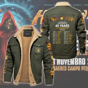 Helloween Music Style Fleece Thermal Cotton Jacket For Fans