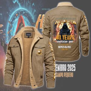 Helloween Music Style Fleece Thermal Cotton Jacket For Fans