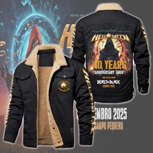 Helloween Music Style Fleece Thermal Cotton Jacket For Fans