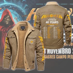 Helloween Music Style Fleece Thermal Cotton Jacket For Fans