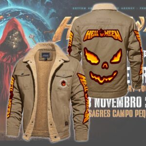 Helloween Music Style Fleece Thermal Cotton Jacket For Fans