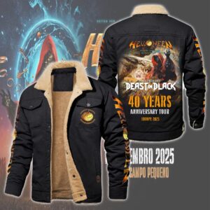 Helloween Music Style Fleece Thermal Cotton Jacket For Fans