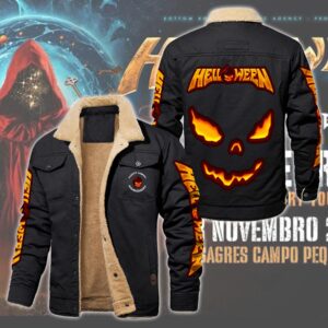 Helloween Music Style Fleece Thermal Cotton Jacket For Fans