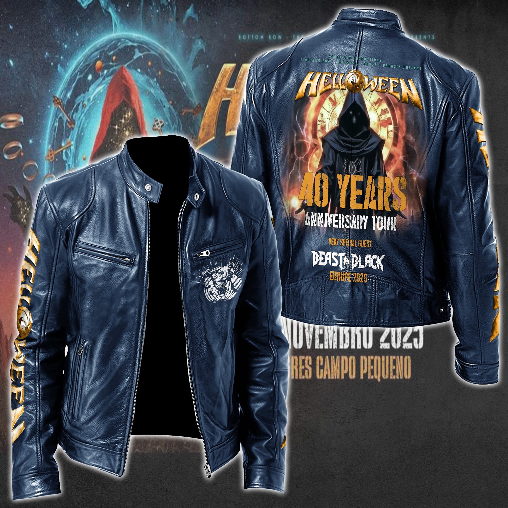 Helloween Music Style Leather Jacket For Fans