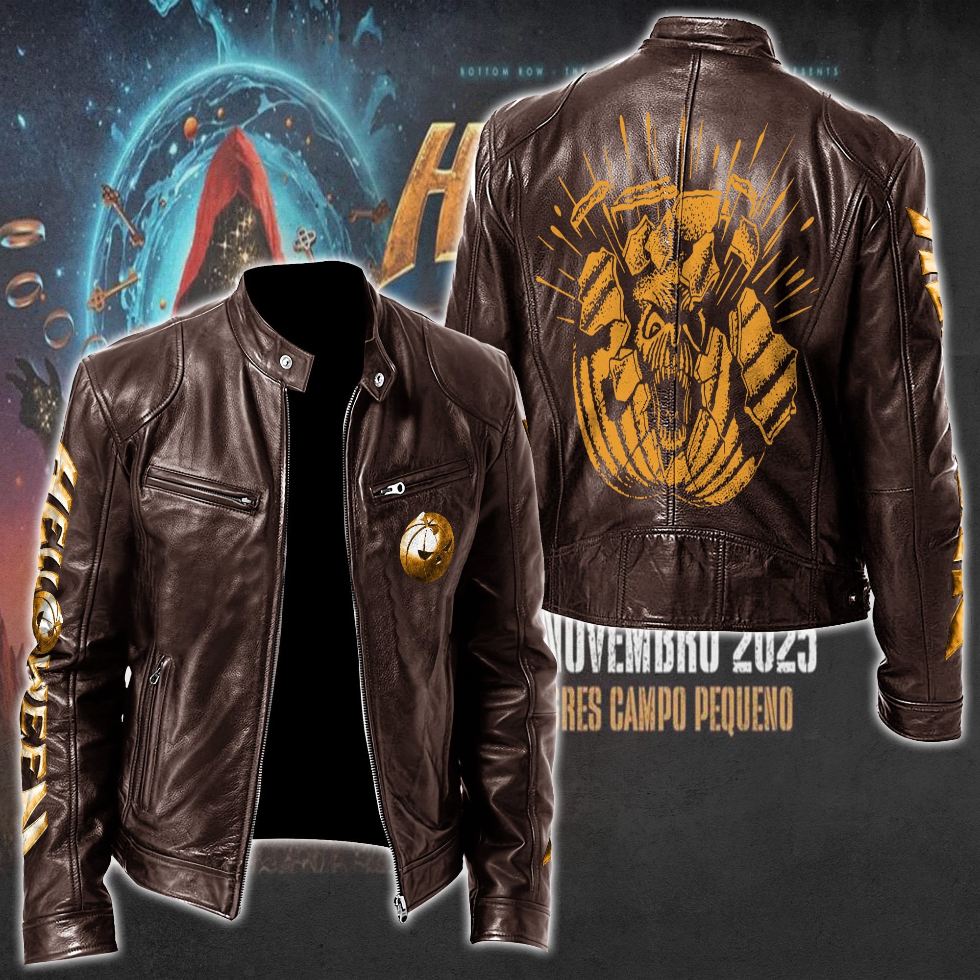 Helloween Music Style Leather Jacket For Fans