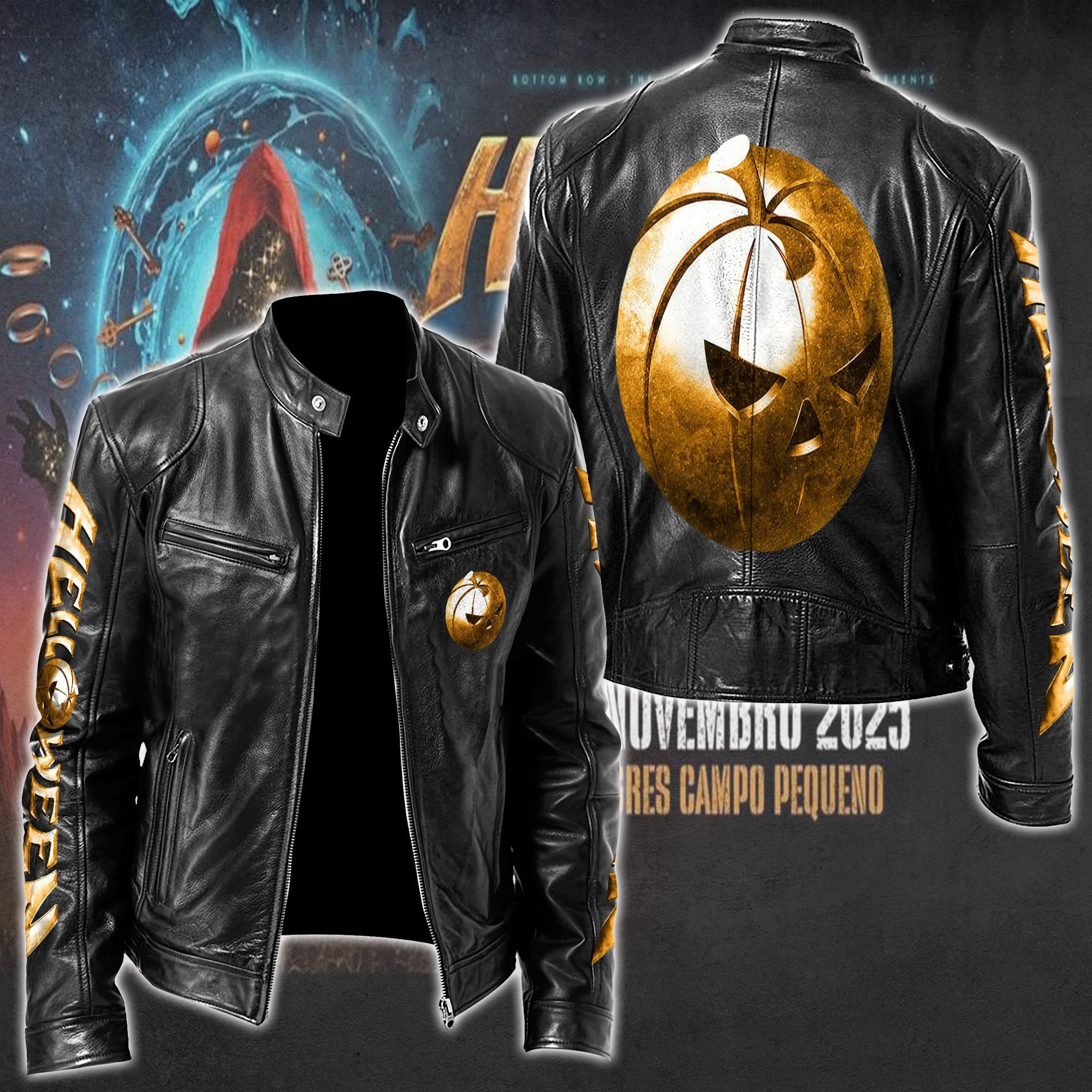Helloween Music Style Leather Jacket For Fans