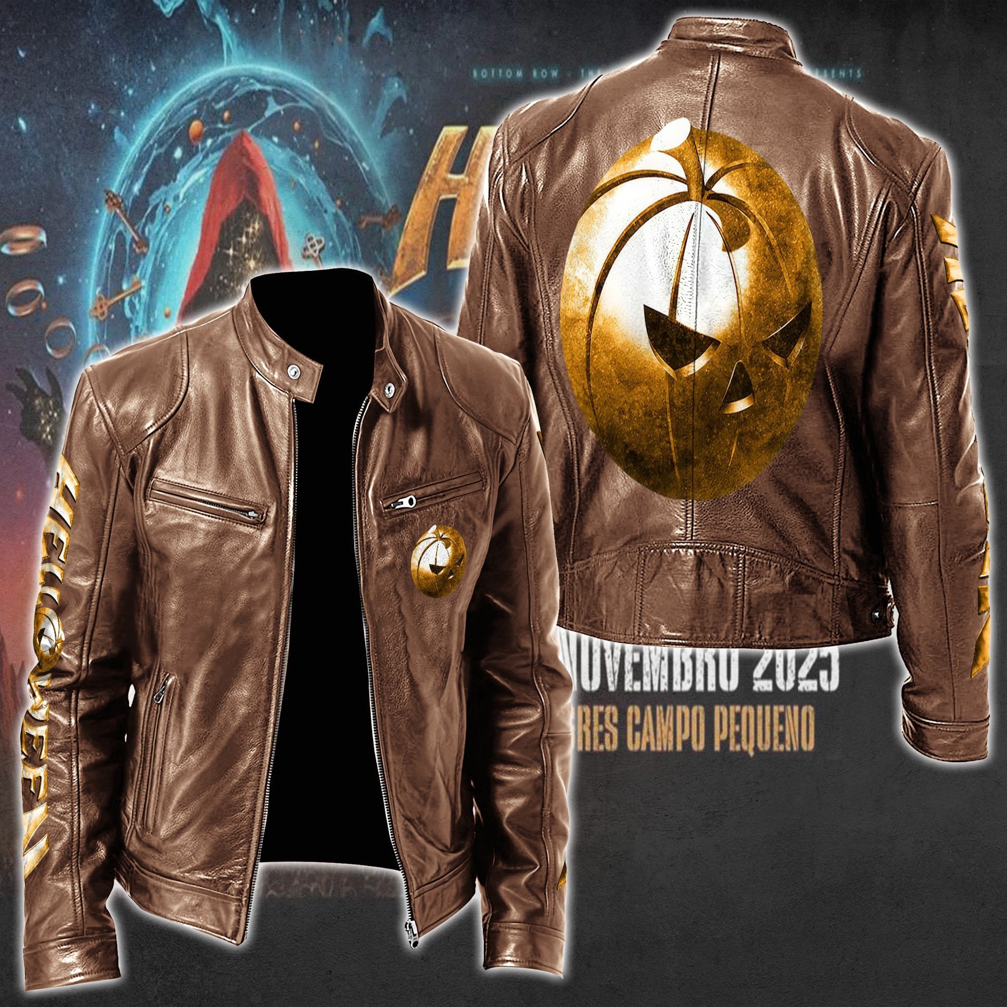 Helloween Music Style Leather Jacket For Fans