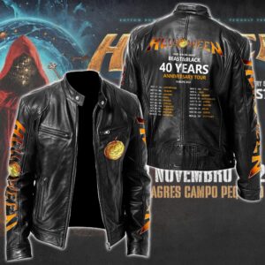 Helloween Music Style Leather Jacket For Fans
