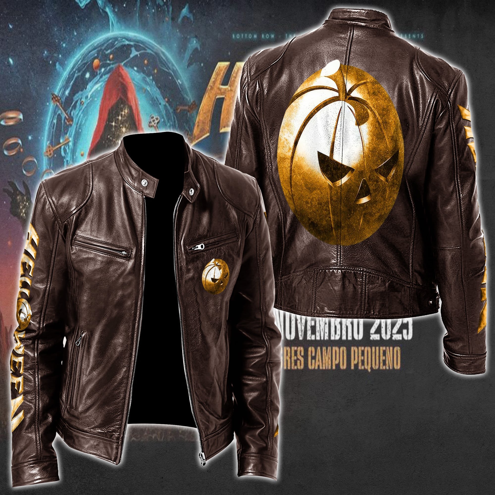Helloween Music Style Leather Jacket For Fans