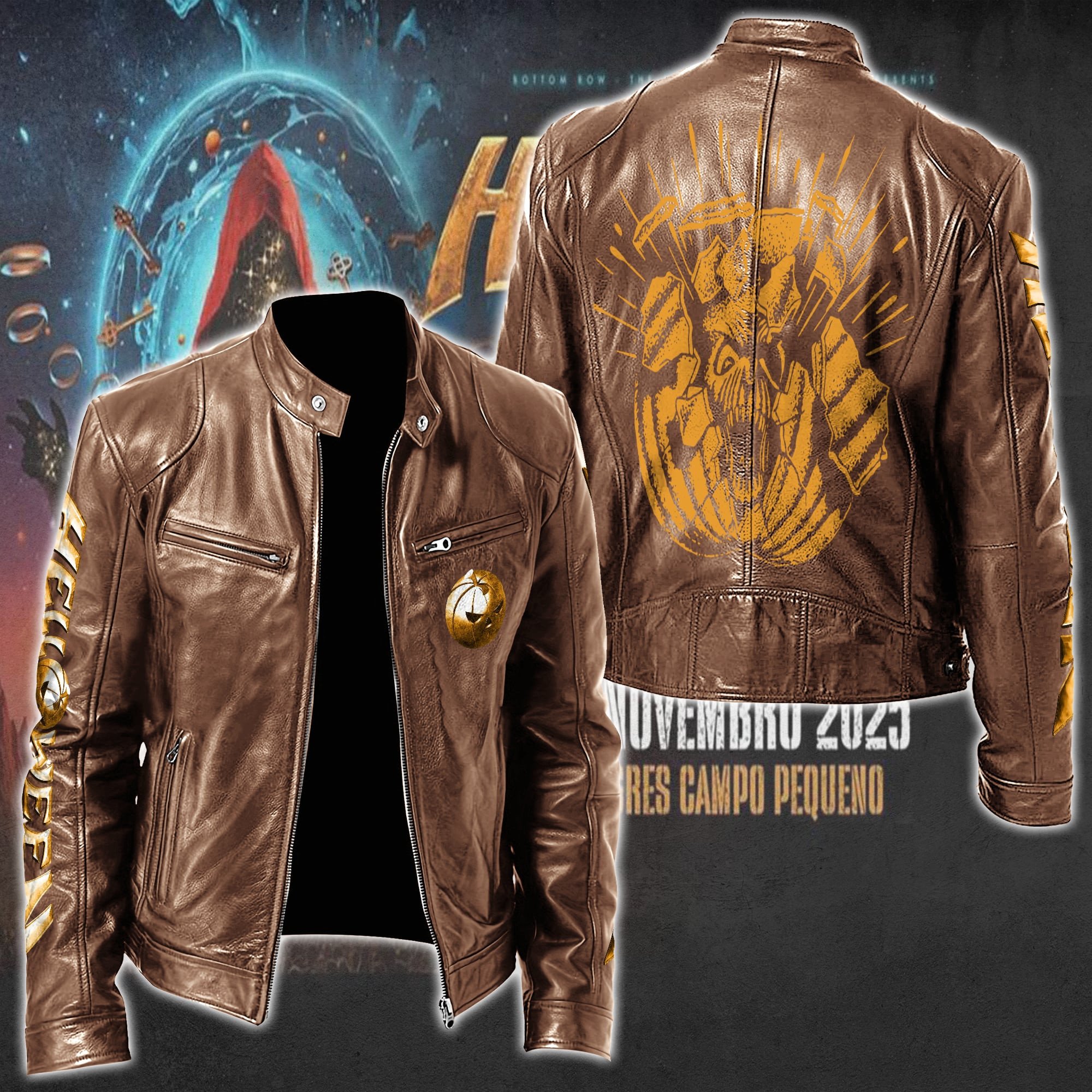 Helloween Music Style Leather Jacket For Fans
