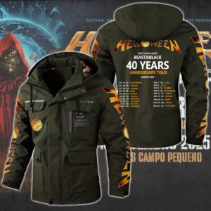 Helloween Music Style Parka Jacket For Fans