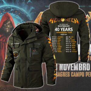 Helloween Music Style Parka Jacket For Fans