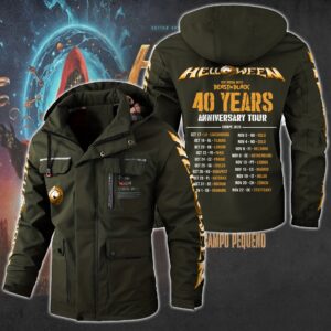 Helloween Music Style Parka Jacket For Fans