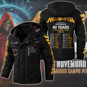 Helloween Music Style Parka Jacket For Fans