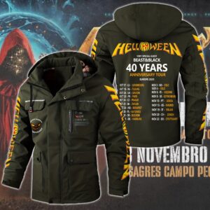 Helloween Music Style Parka Jacket For Fans