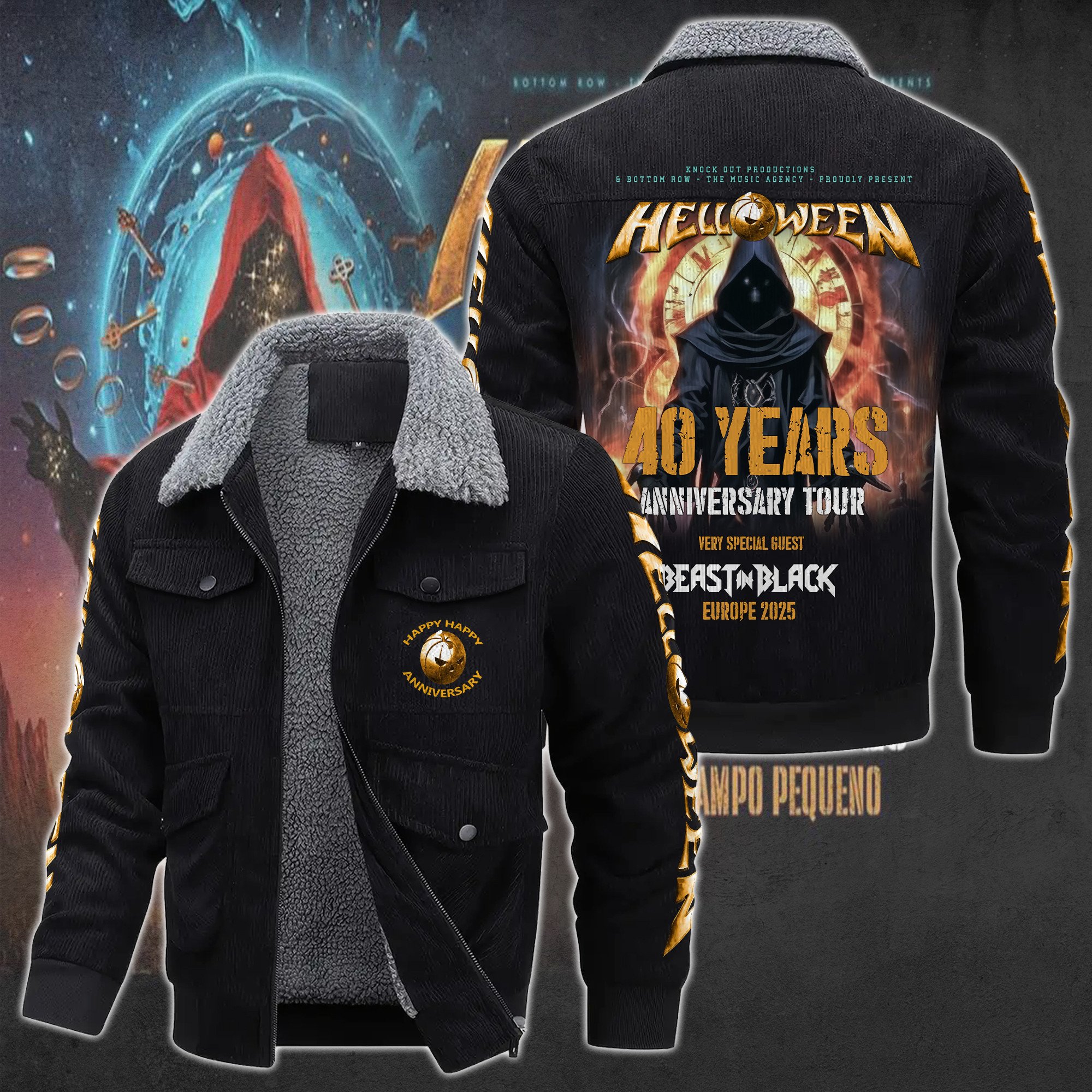 Helloween Music Style Thermal Cotton Jacket Prim For Fans