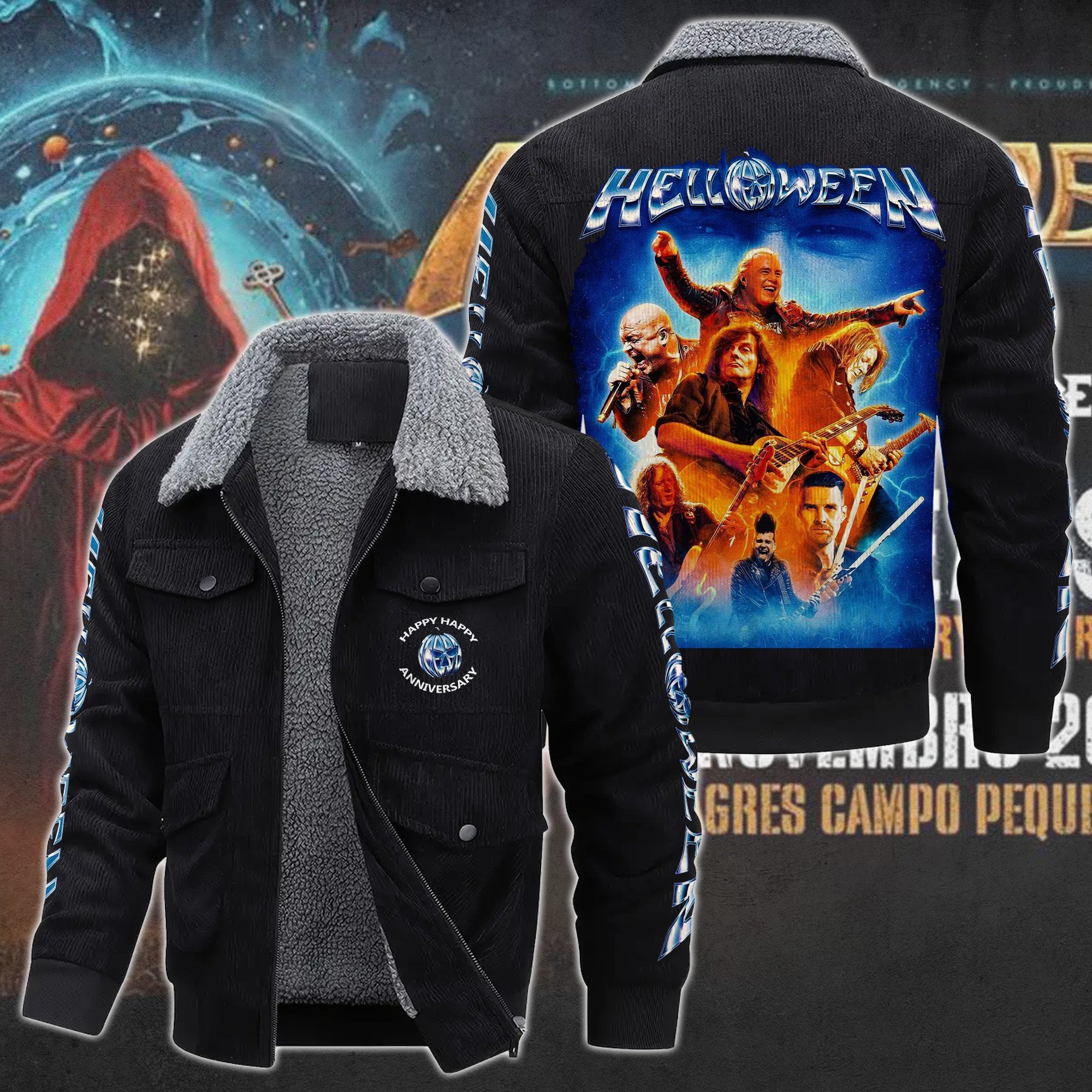 Helloween Music Style Thermal Cotton Jacket Prim For Fans