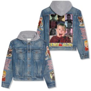 Home Alone Movies Style Hooded Denim Jacket For Fans