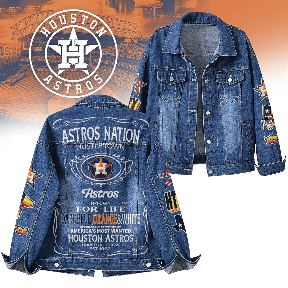 Houston Astros MLB Denim Jacket Gift For Fans