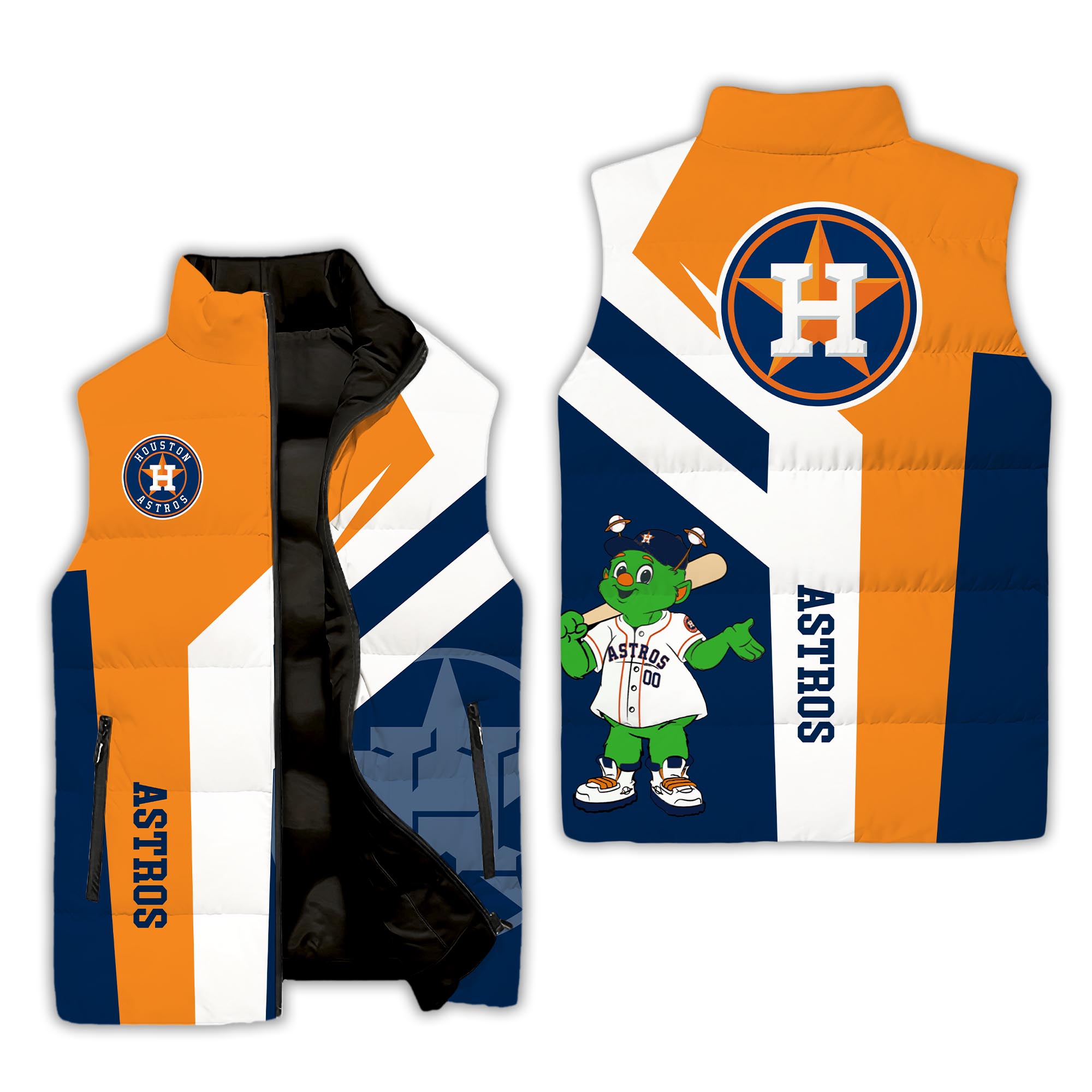 Houston Astros MLB Style Sleeveless Puffer Jacket For Fans