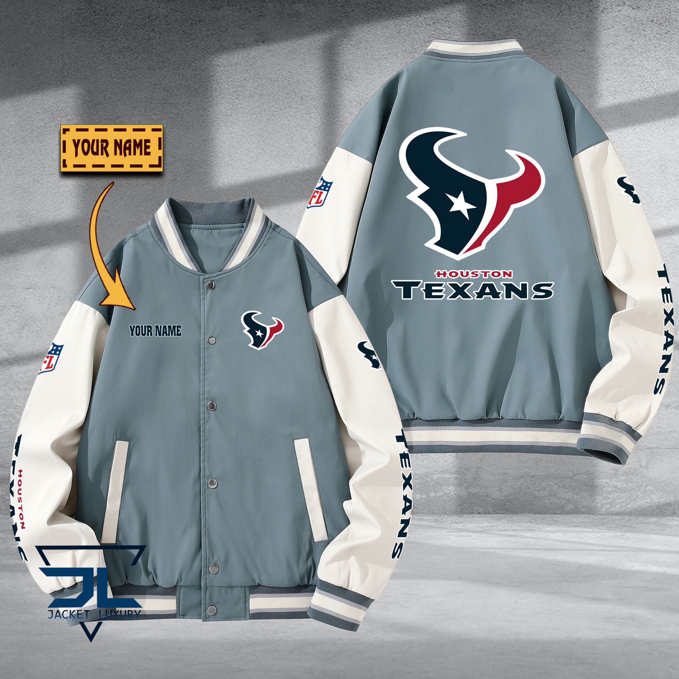 Houston Texan NFL Style Baseball Jacket For Fan