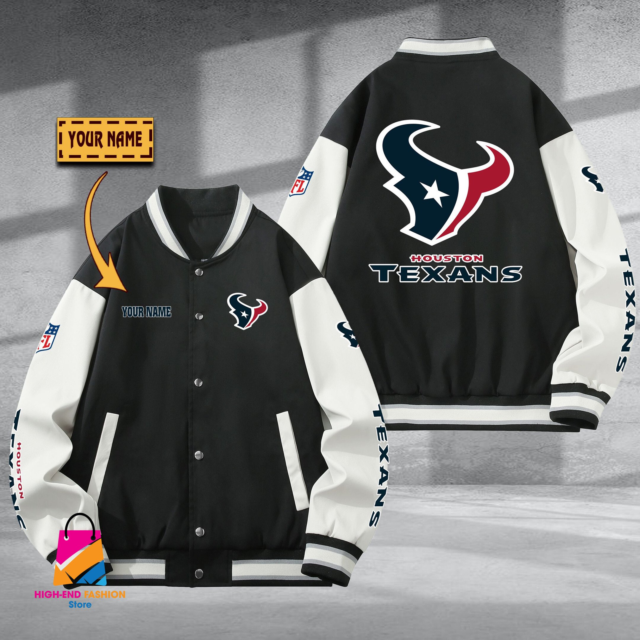 Houston Texan NFL Style Baseball Jacket For Fan