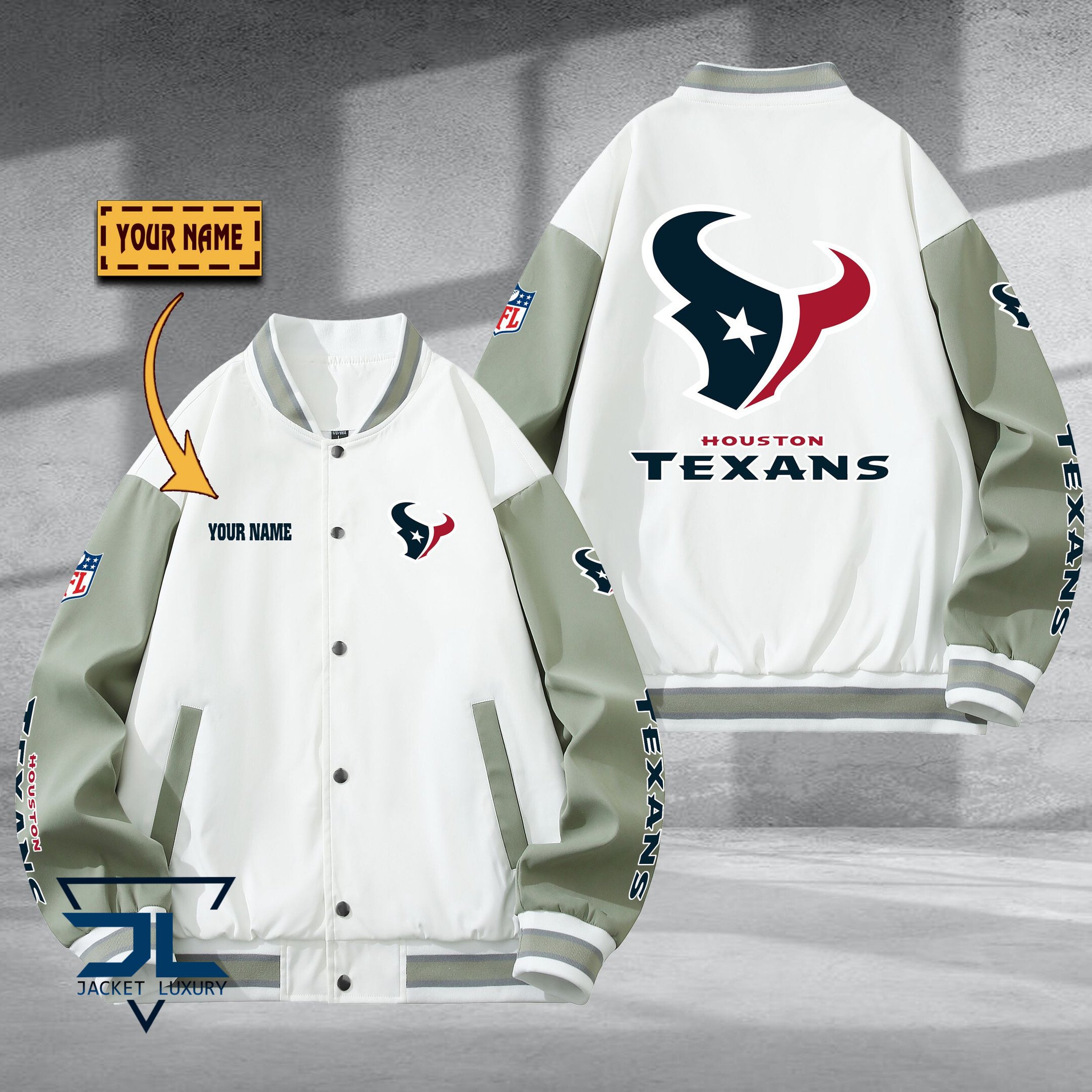 Houston Texan NFL Style Baseball Jacket For Fan