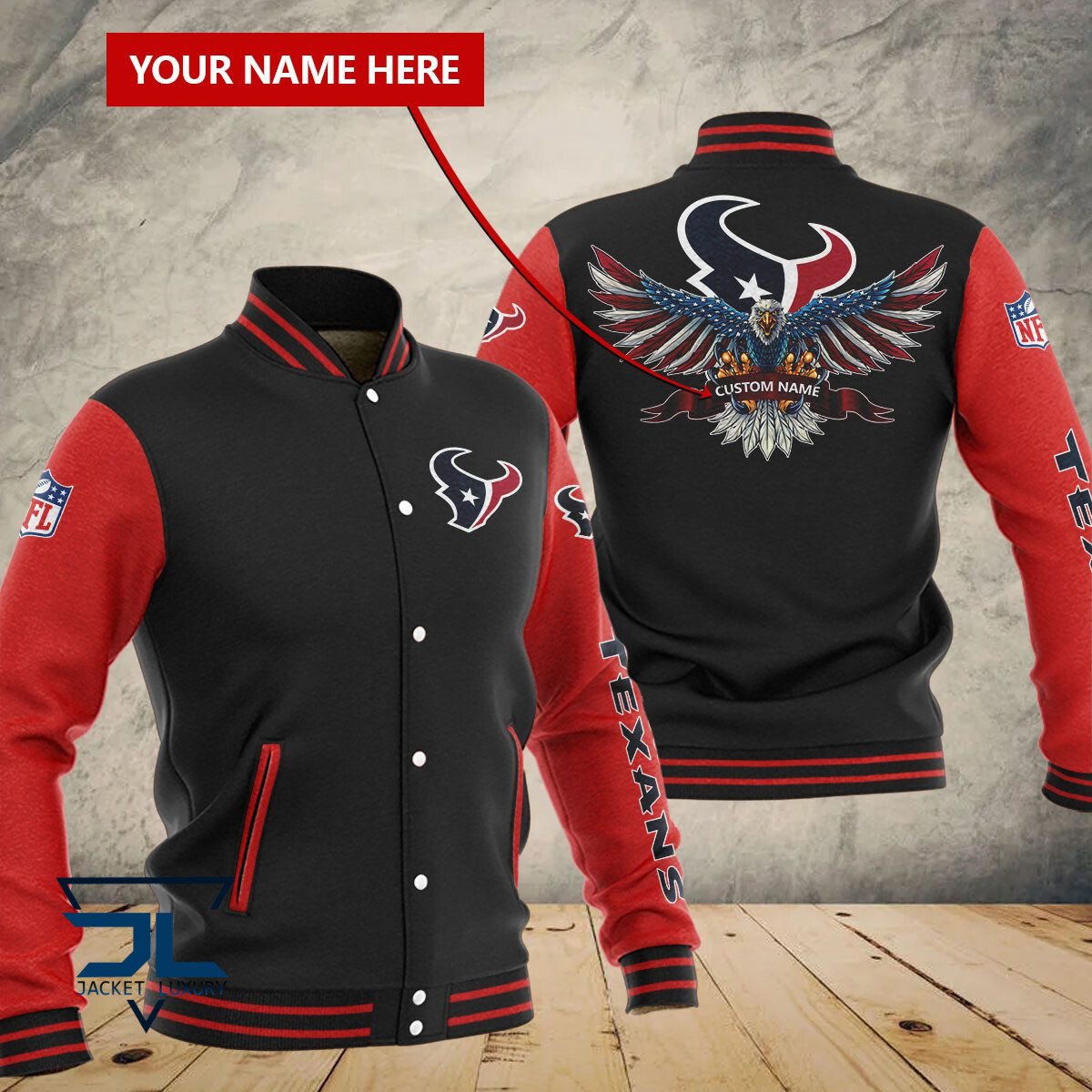 Houston Texans NFL Style Baseball Jacket For Fan