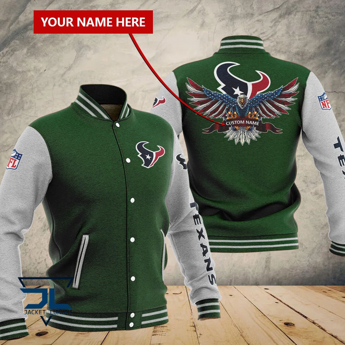 Houston Texans NFL Style Baseball Jacket For Fan