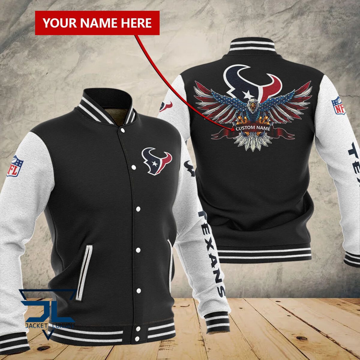 Houston Texans NFL Style Baseball Jacket For Fan