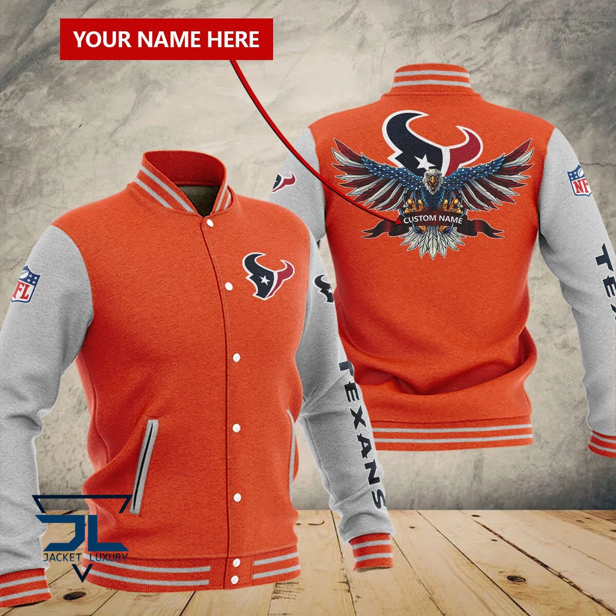 Houston Texans NFL Style Baseball Jacket For Fan